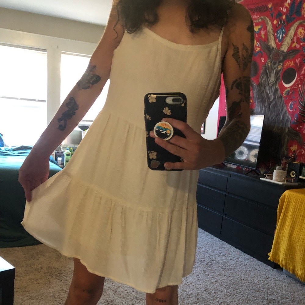 Divided Cottagecore Tiered A-Line Mini Dress - Picture 1 of 6